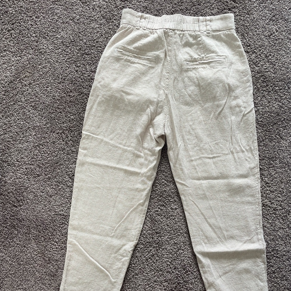 Abercrombie Plaid Linen Trousers